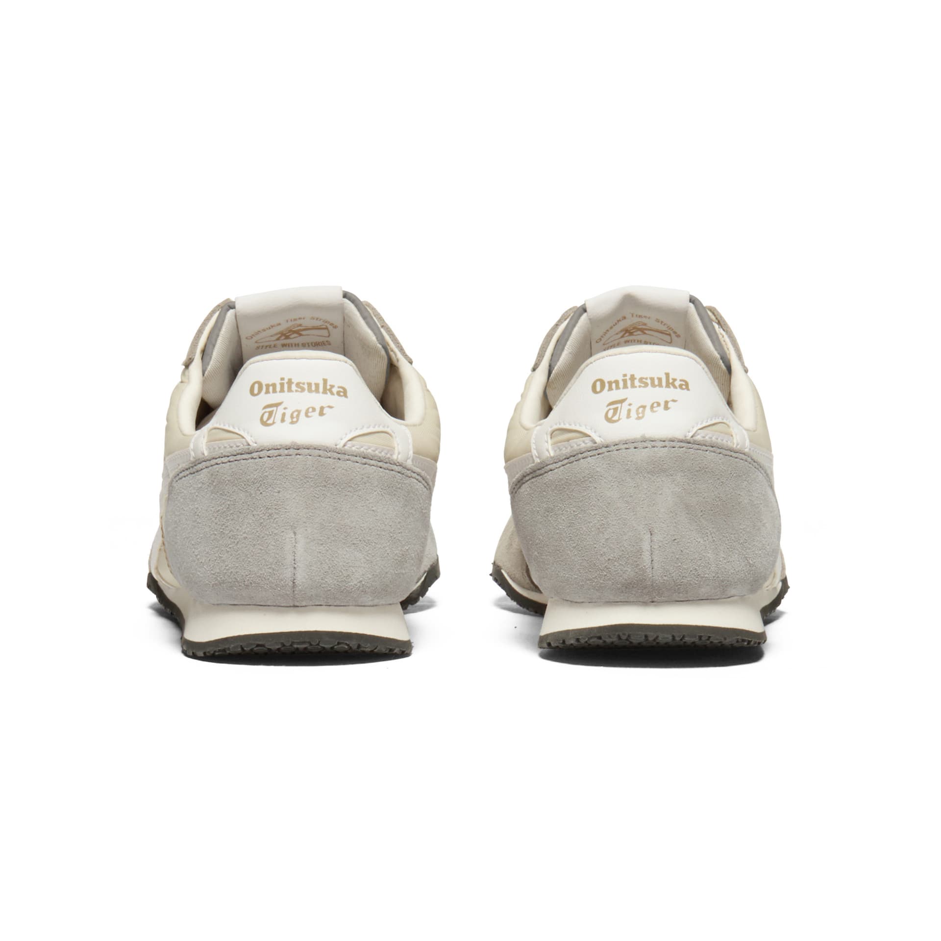 Кроссовки Onitsuka Tiger Serrano Slip-On Ткань Повседневная Обувь Унисекс Бежевый Белый - изображение 6