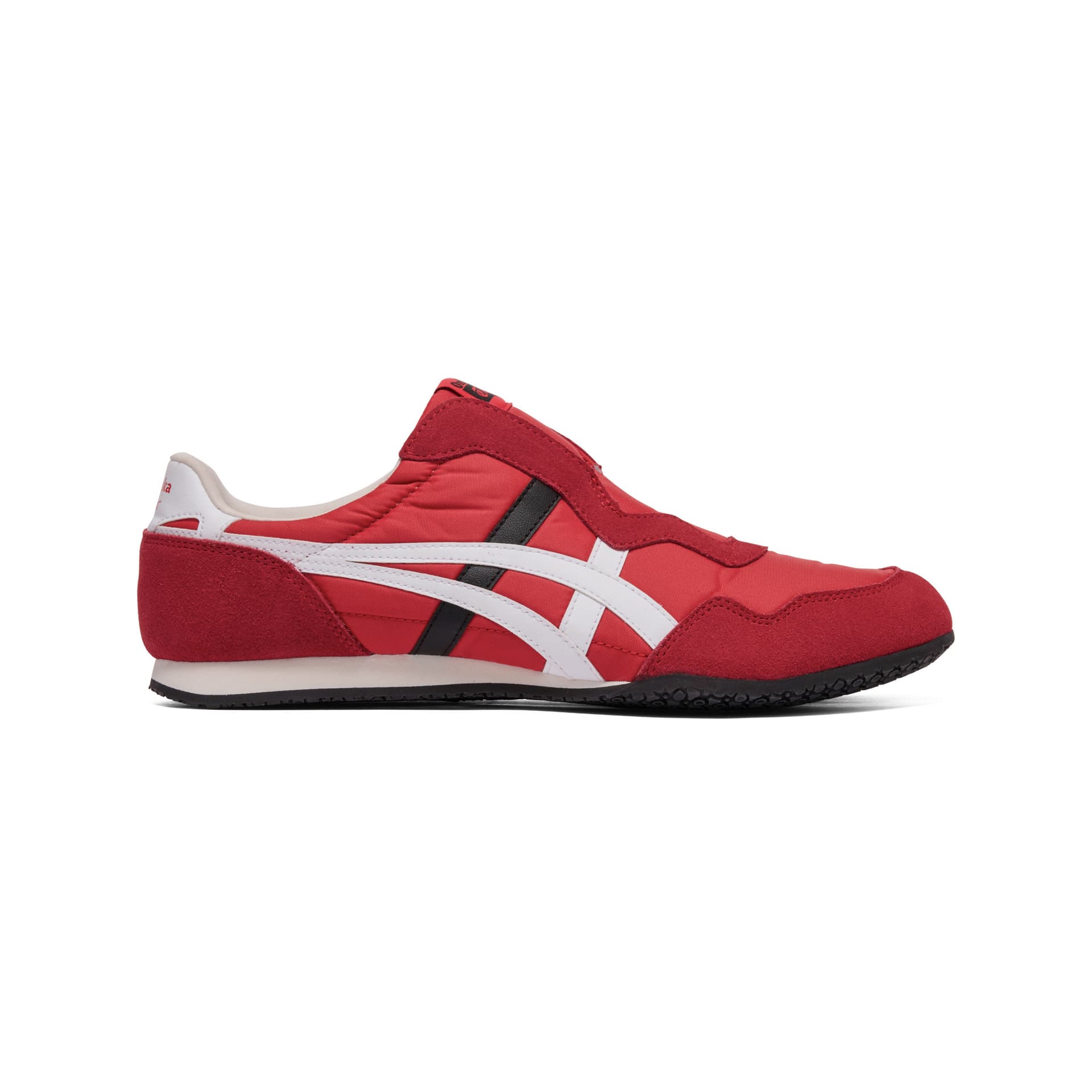 Кроссовки Onitsuka Tiger Serrano Slip-On Ткань Повседневная Обувь Унисекс Красная Белая - изображение 2