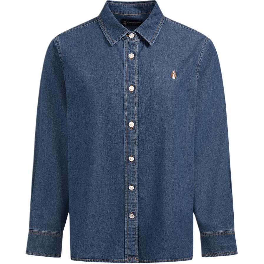 Блузка Hush Puppies J001 Джинсовый Синий Женская Рубашка - изображение 1
