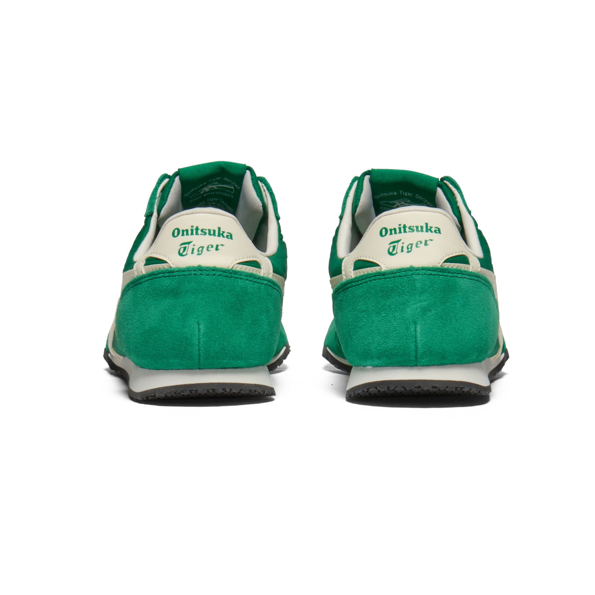 Кроссовки Onitsuka Tiger Serrano Slip-On Ткань Повседневная Обувь Унисекс Зеленый Бежевый - изображение 6