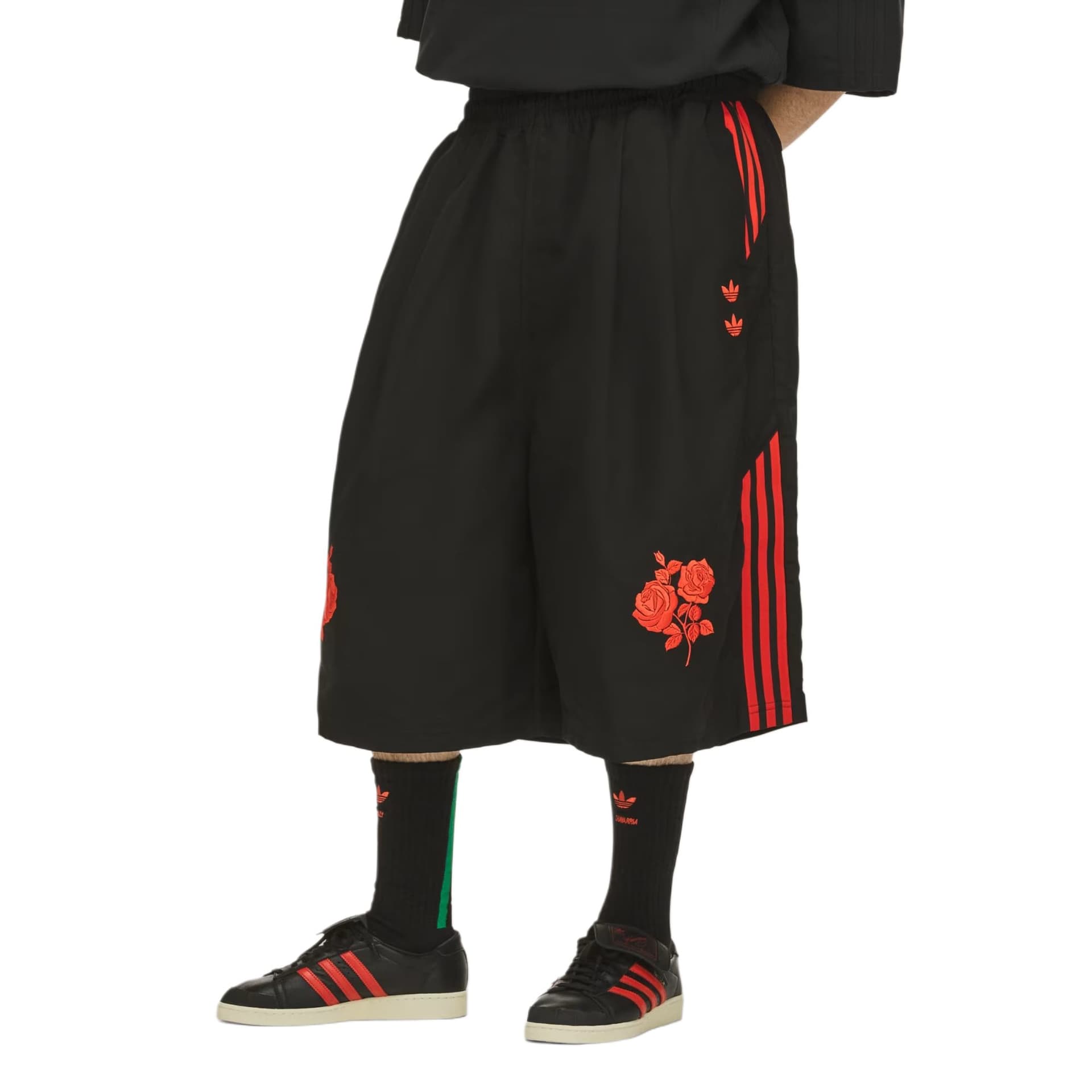 Шорты Adidas Originals x Willy Chavarria Длинные и короткие повседневные шорты мужские черные - изображение 5