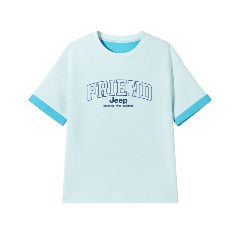 Футболка Jeep Темно-синий Синий Английский Kids T-рубашки - изображение 1