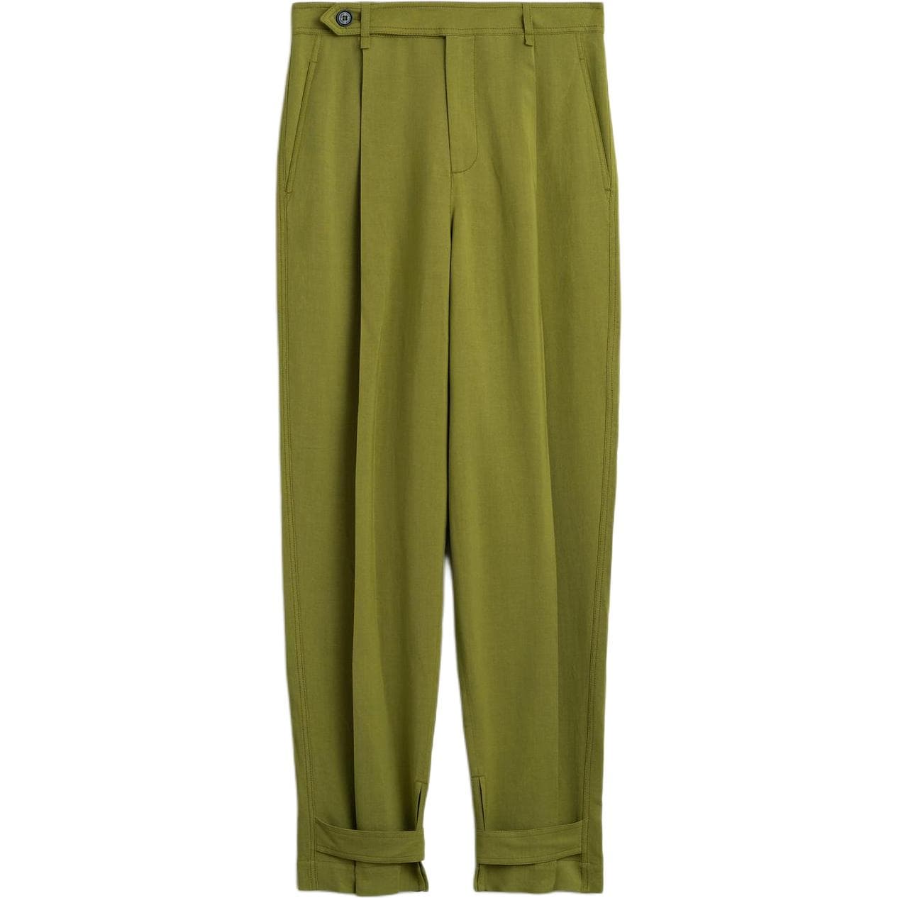 Штаны ZARA Green Women's Casual Pants ZARA Зеленые Женские Повседневные Брюки - изображение 1