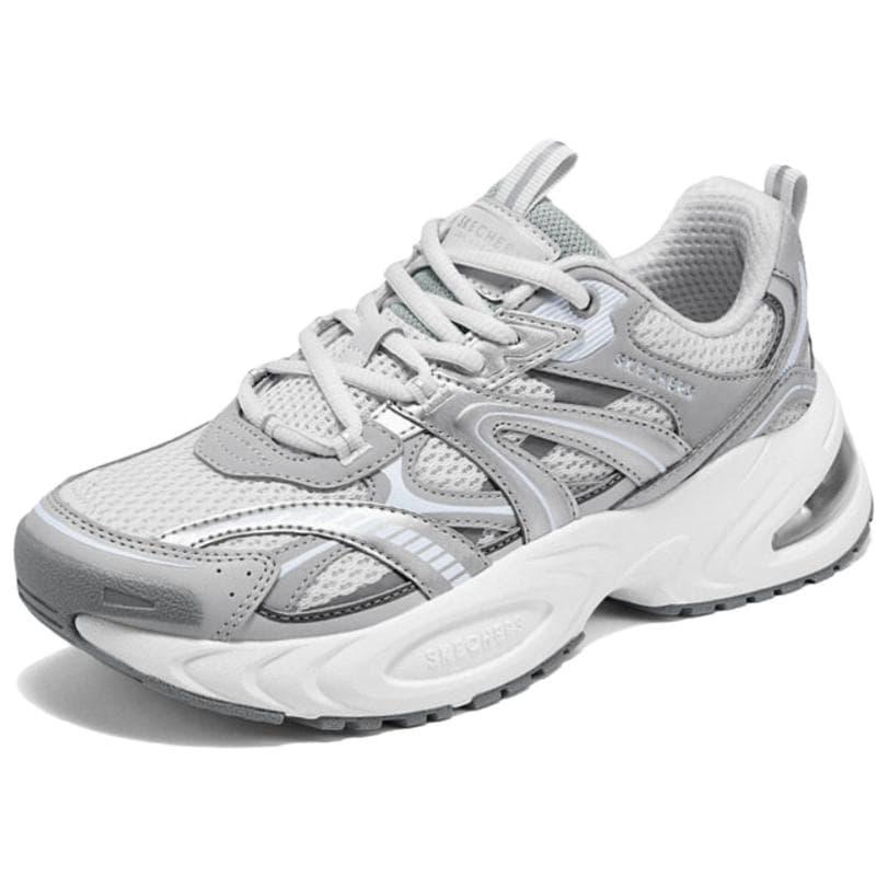 Кроссовки Skechers UNO RYZE Низкие массивные кроссовки женские Серебряные Серые Синие - изображение 2