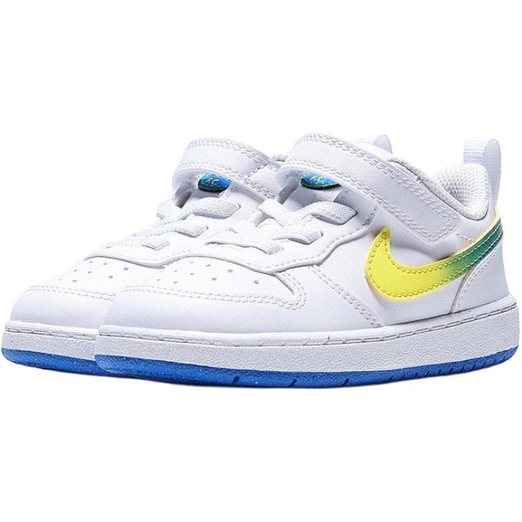 Кроссовки Nike Court Borough Low Малыша Обувь Белый Зеленый Желтый Для младенцев и малышей - изображение 3