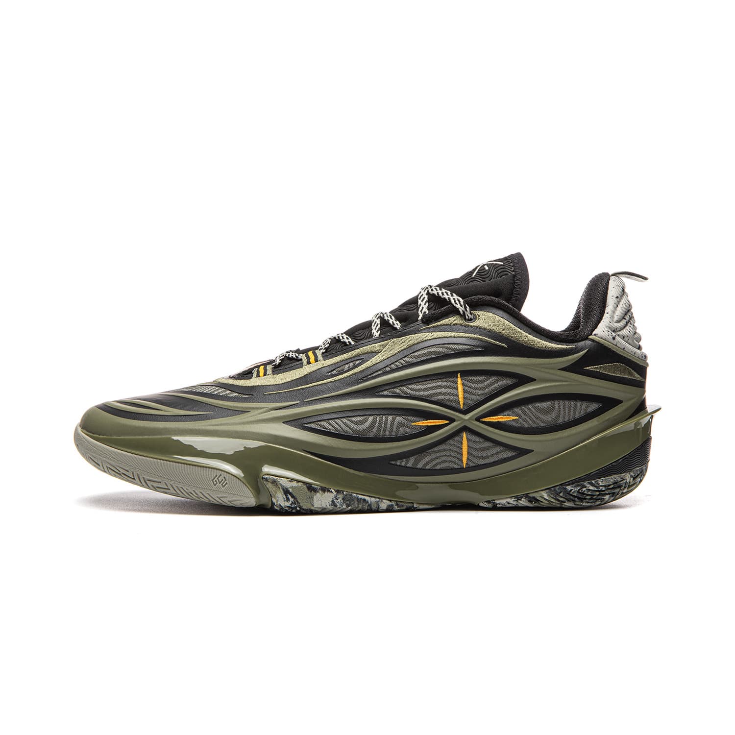 Кроссовки для баскетбола Li-Ning Wade 808 5 Ultra v2 Старая гвардия Легкий гибкий стабильный поддержка покрытие антискручивание амортизация износостойкий отскок сцепление лоу-топы баскетбольные кроссовки мужской чёрно-зеленый - изображение 1