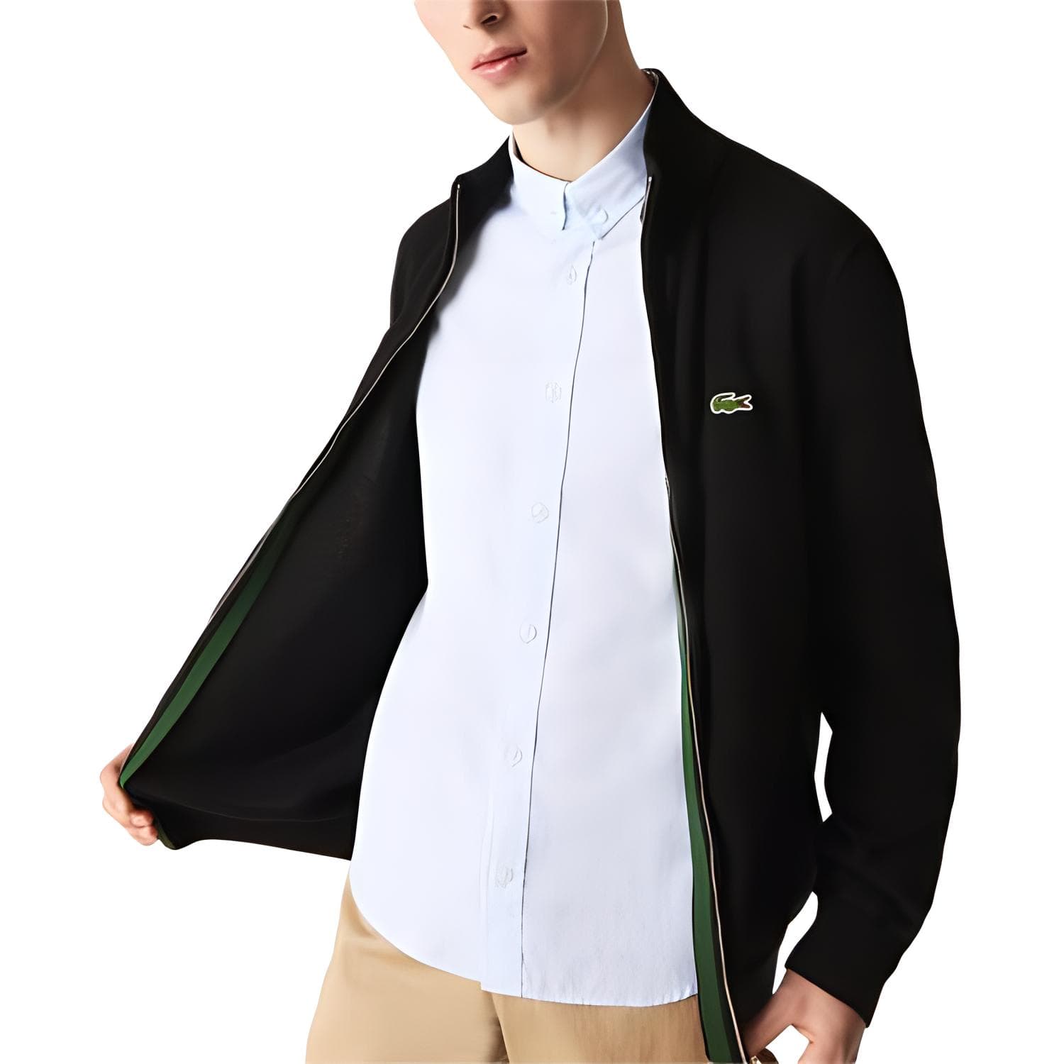 Куртка LACOSTE Stand-up Collar Organic Cotton Zippered Sweater - изображение 3