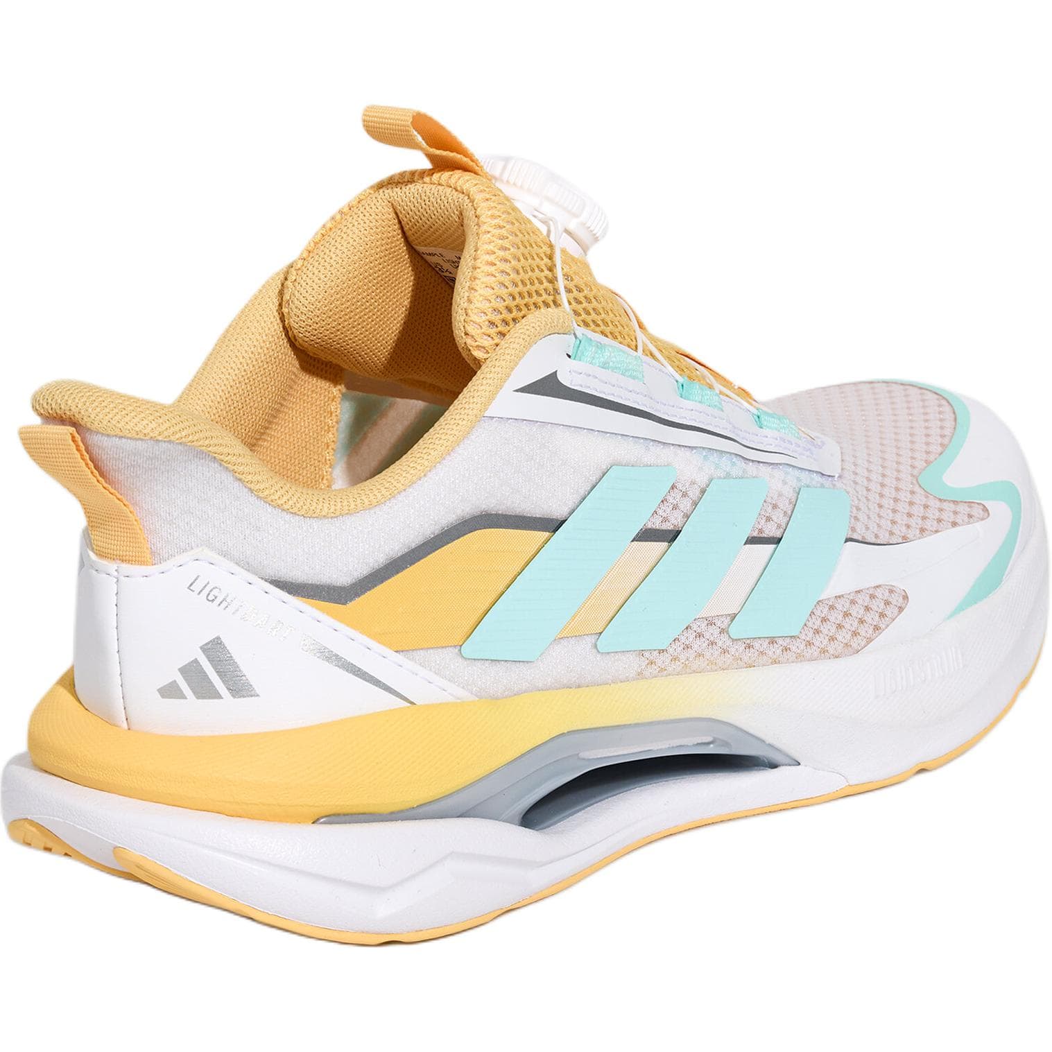Кроссовки Adidas Lightdart Habu Ткань Низкие Беговые Кроссовки Желтый Белый Синий Детские - изображение 4