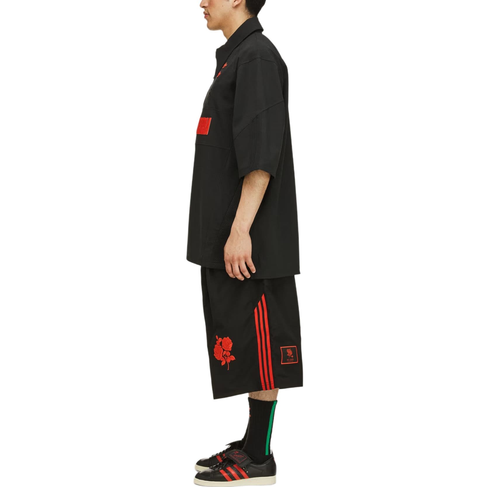 Шорты Adidas Originals x Willy Chavarria Длинные и короткие повседневные шорты мужские черные - изображение 4