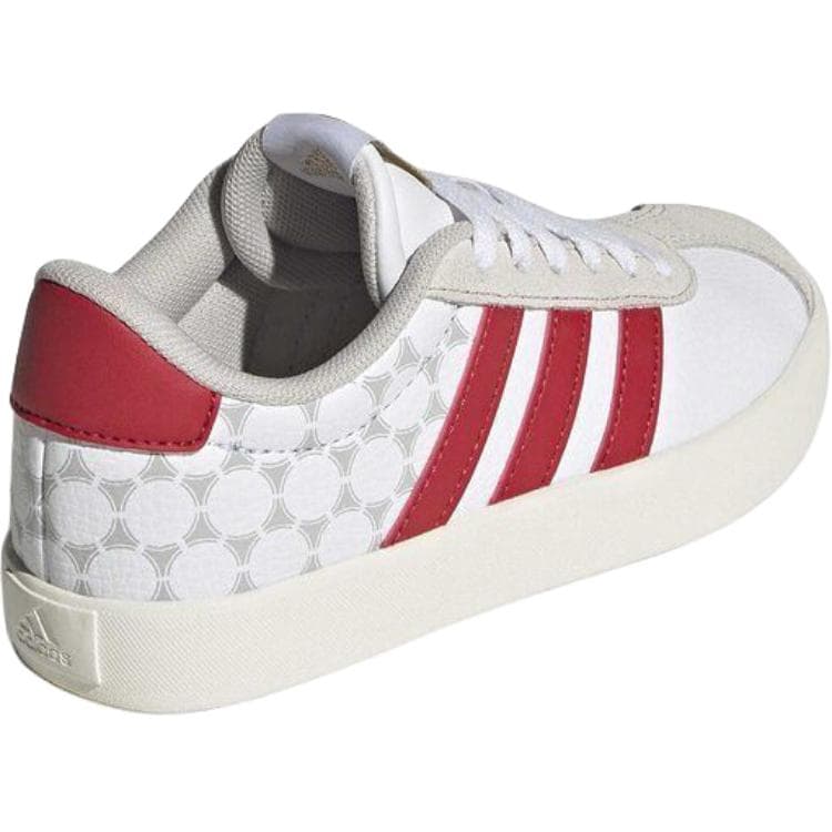Кроссовки Adidas VL COURT 3,0 Low Топ Детская Скейтбординг Обувь Белый Красный Малыш - изображение 4