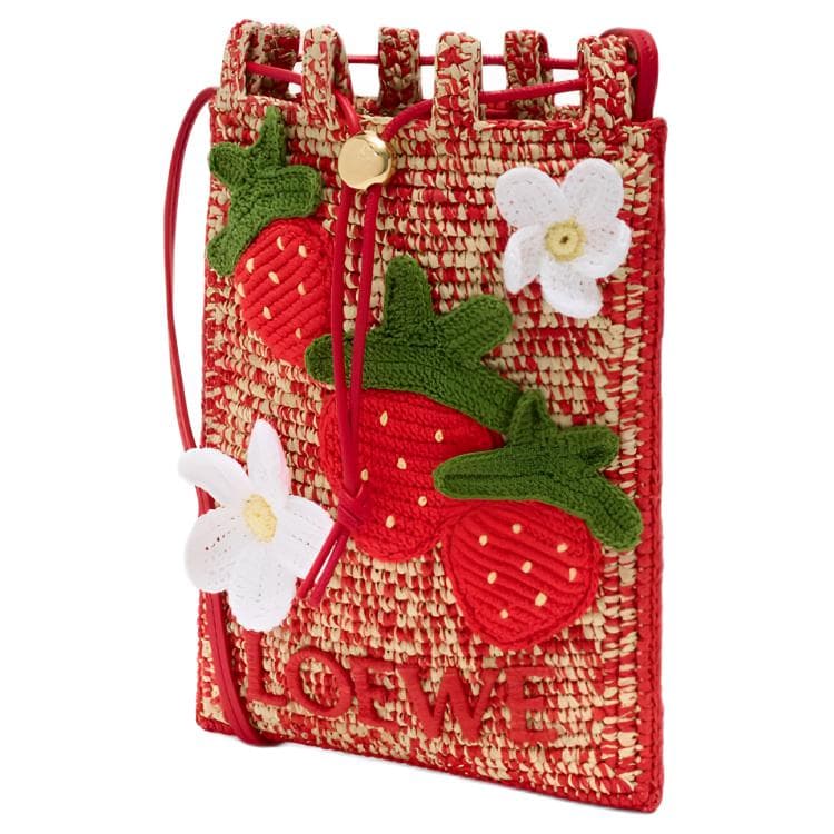 Мини-сумка LOEWE Anagram Pebble Strawberry - изображение 3