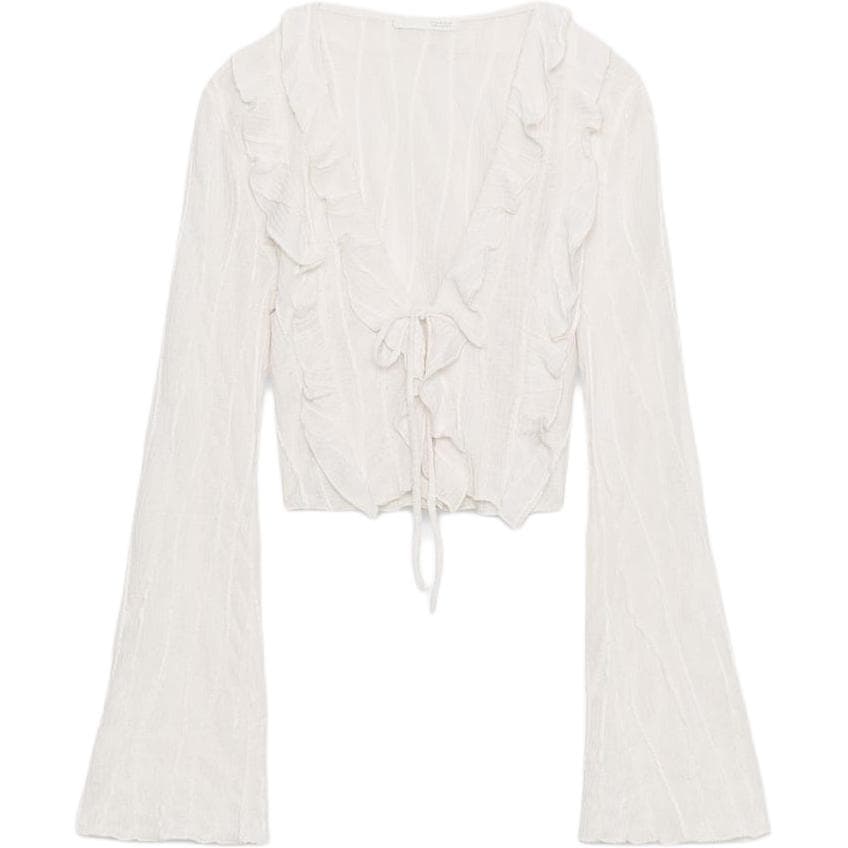 Кофта ZARA Морозный Белый Женский Трикотаж - изображение 1
