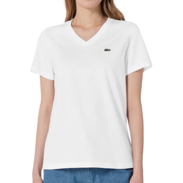 Футболка LACOSTE SS25 T Рубашка Женская Белая - изображение 2