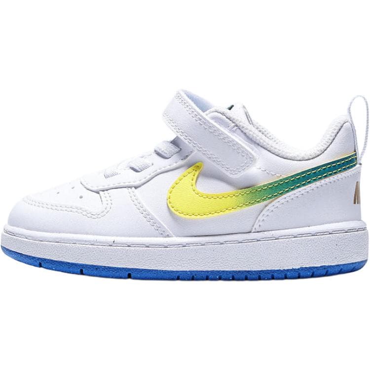 Кроссовки Nike Court Borough Low Малыша Обувь Белый Зеленый Желтый Для младенцев и малышей - изображение 1