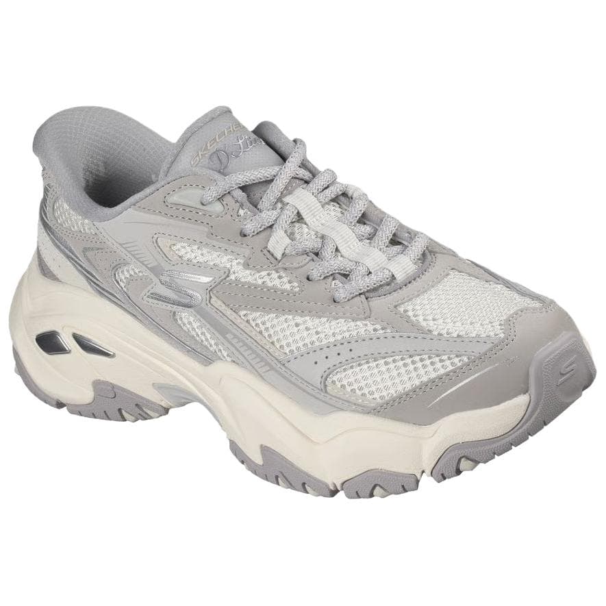 Кроссовки Skechers D Lights 6,0 Дышащие массивные кроссовки женские серые - изображение 3
