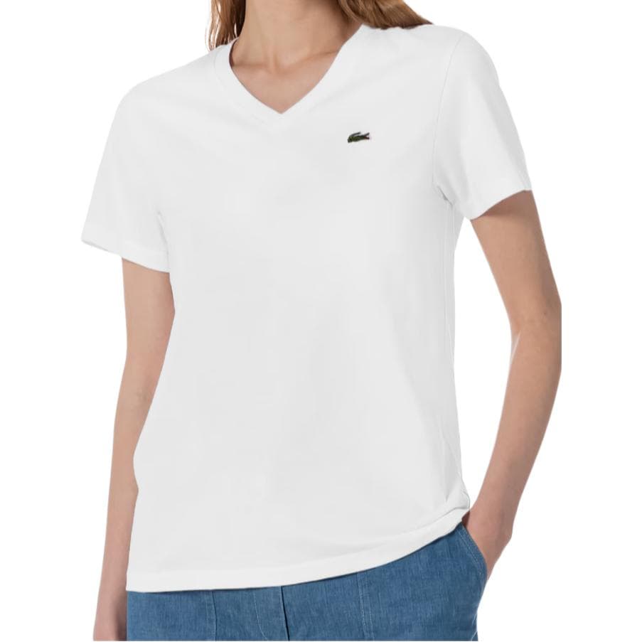 Футболка LACOSTE SS25 T Рубашка Женская Белая - изображение 4