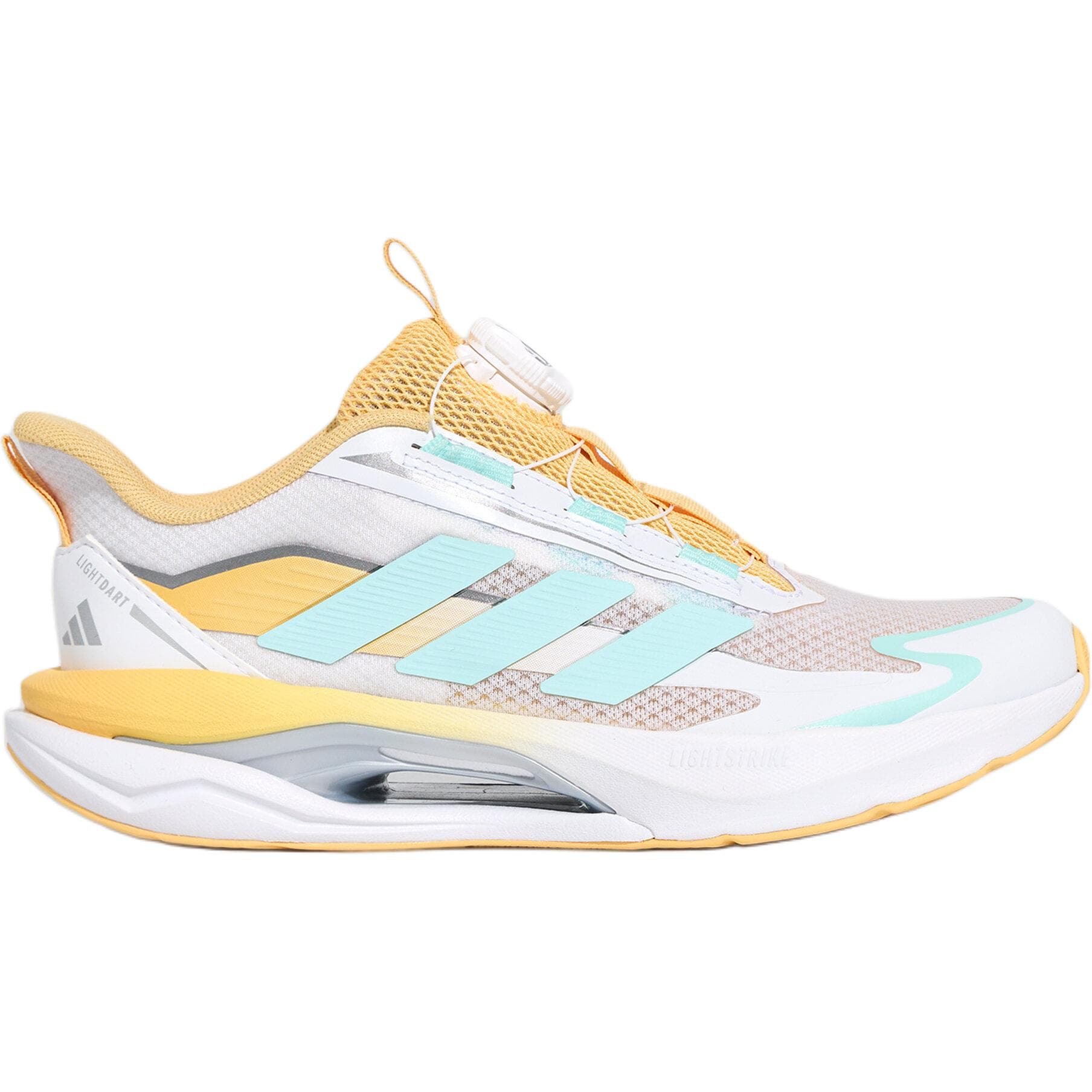 Кроссовки Adidas Lightdart Habu Ткань Низкие Беговые Кроссовки Желтый Белый Синий Детские - изображение 2