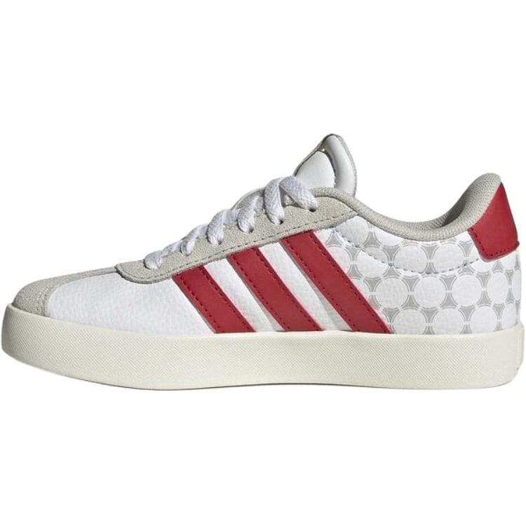 Кроссовки Adidas VL COURT 3,0 Low Топ Детская Скейтбординг Обувь Белый Красный Малыш - изображение 2