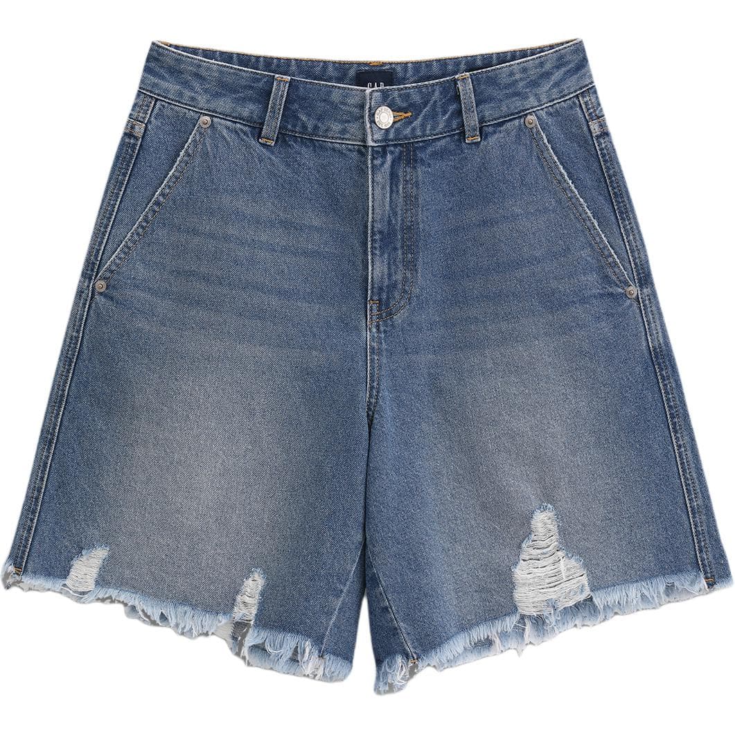 GAP Blue Washed Women's Denim Shorts - изображение 1