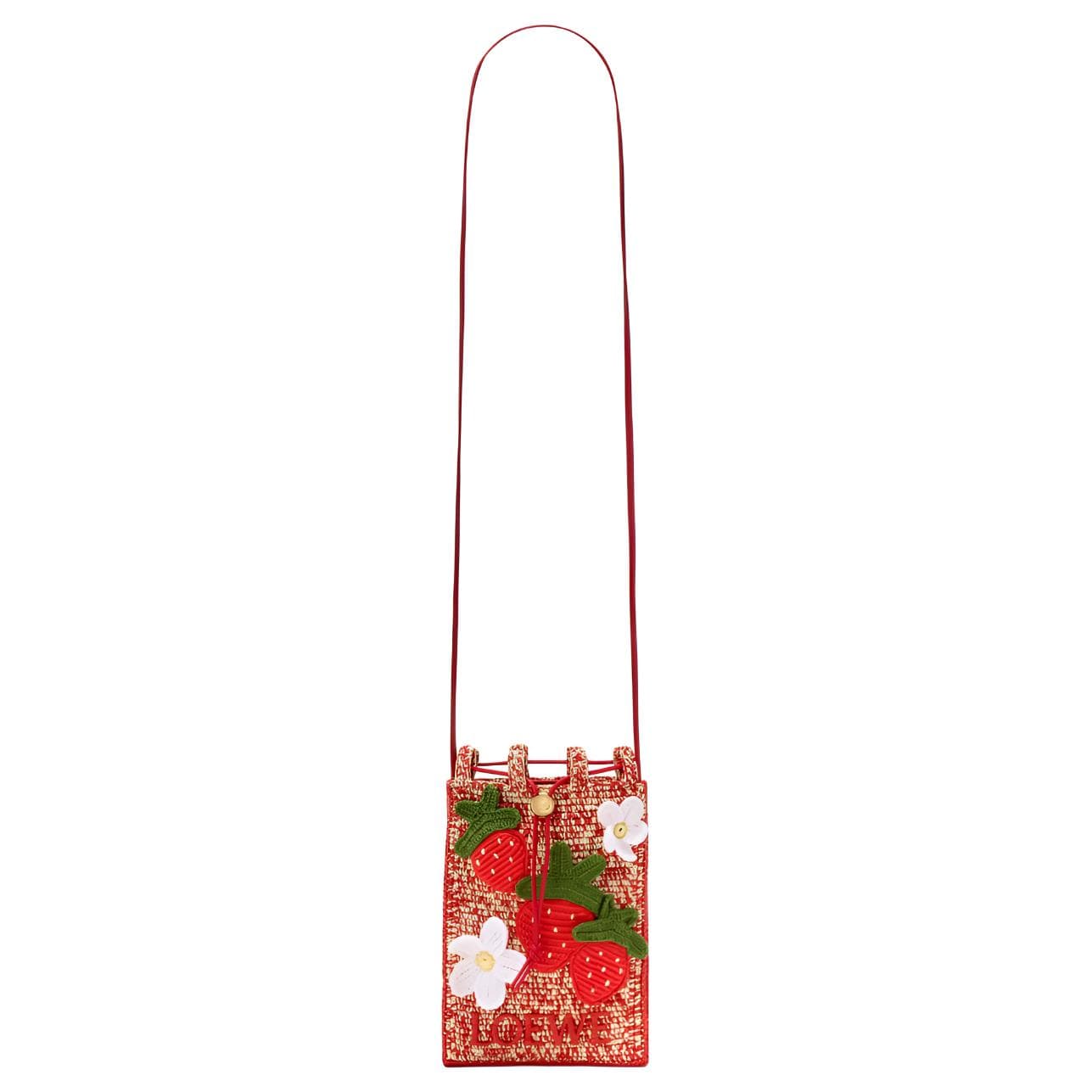 Мини-сумка LOEWE Anagram Pebble Strawberry - изображение 2