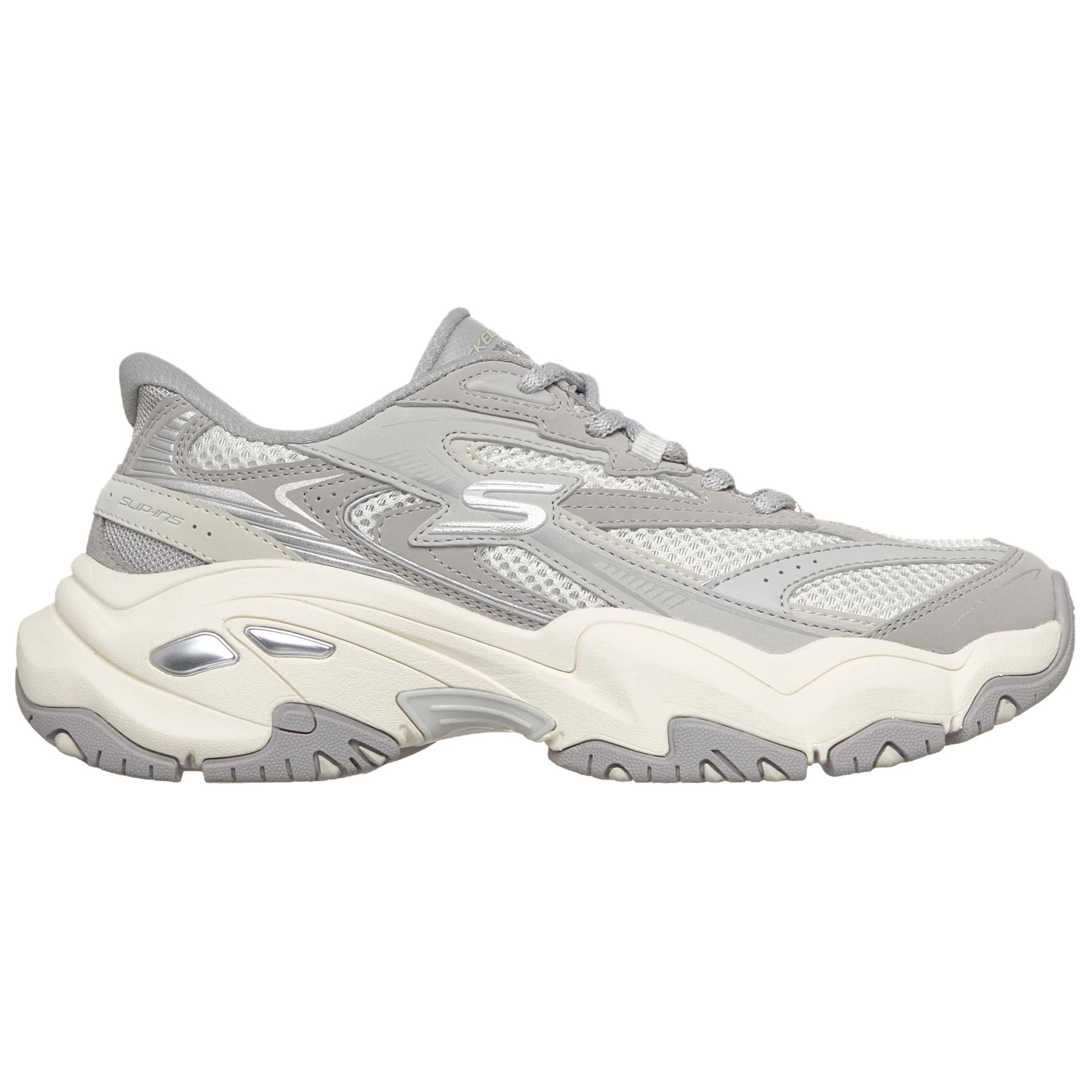 Кроссовки Skechers D Lights 6,0 Дышащие массивные кроссовки женские серые - изображение 2