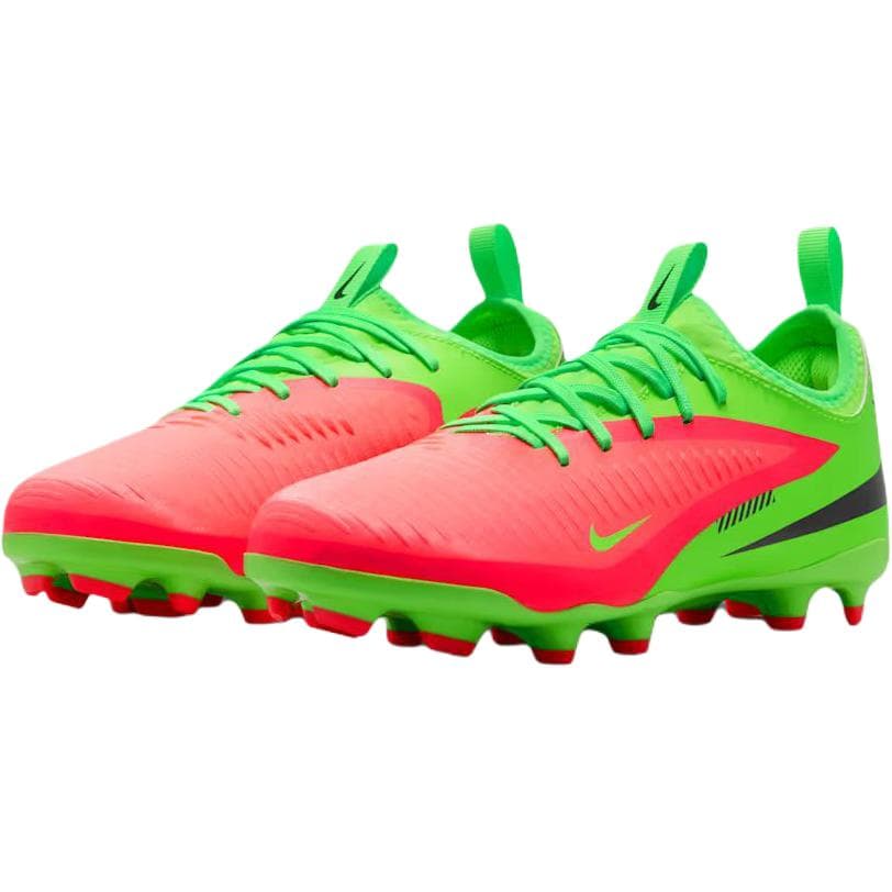 Бутсы Nike Phantom 6 противоскользящие низкие футбольные бутсы для детей красные и зеленые - изображение 3