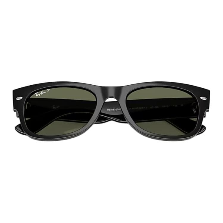 Солнцезащитные очки RayBan Ацетатные Квадратные Солнцезащитные Очки Унисекс Полированные Черные - изображение 4