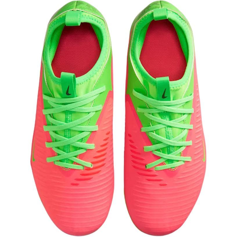 Бутсы Nike Phantom 6 противоскользящие низкие футбольные бутсы для детей красные и зеленые - изображение 4