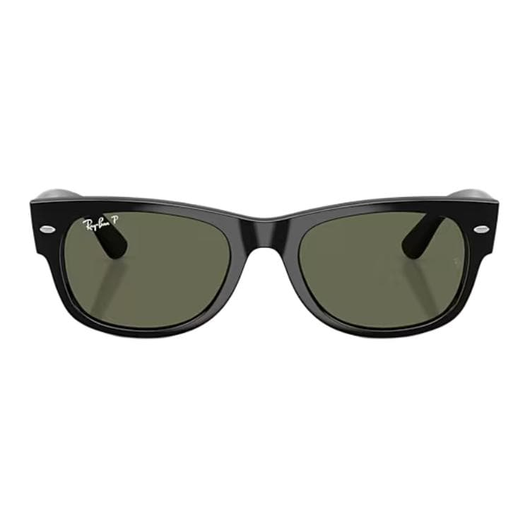 Солнцезащитные очки RayBan Ацетатные Квадратные Солнцезащитные Очки Унисекс Полированные Черные - изображение 2