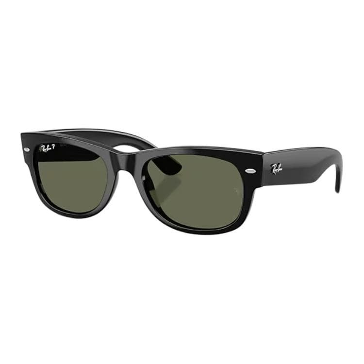 Солнцезащитные очки RayBan Ацетатные Квадратные Солнцезащитные Очки Унисекс Полированные Черные - изображение 1