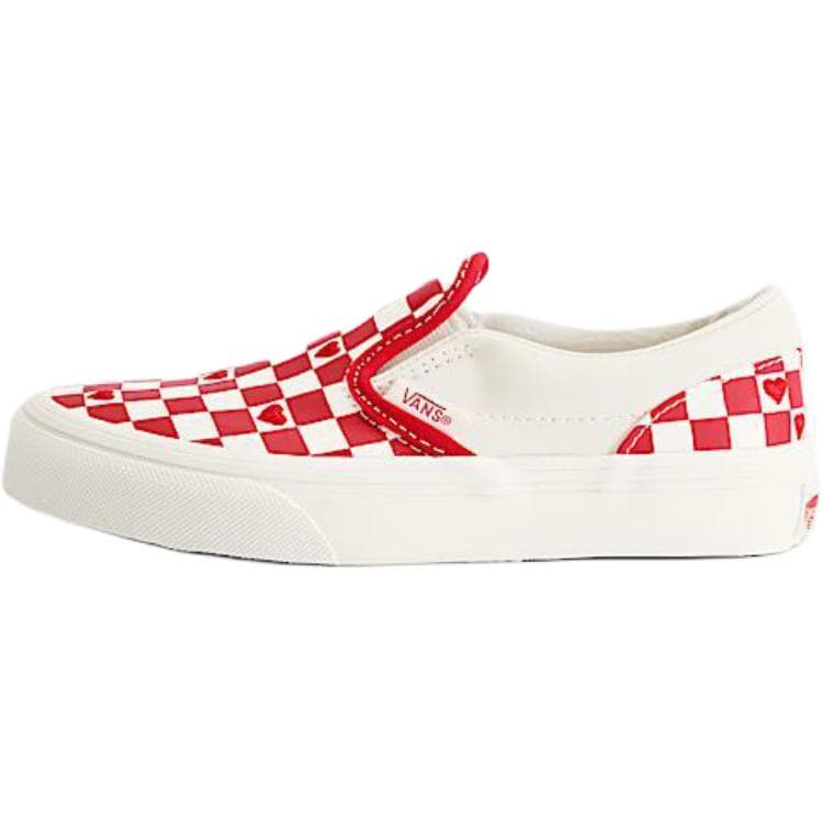 Кроссовки Vans Classic Slip ON Низкий Топ Скейтборд Обувь Красная Детская - изображение 1