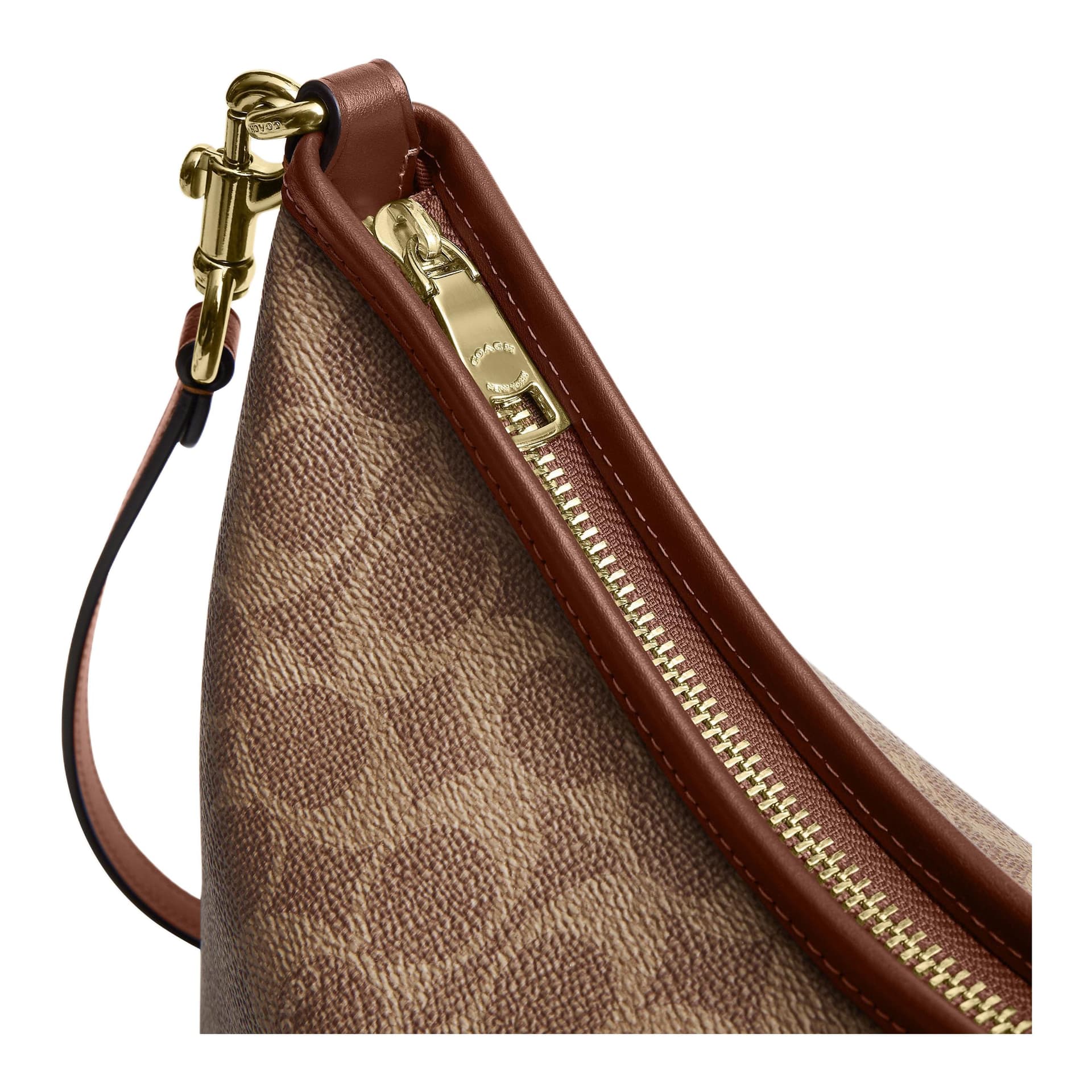 Мини-сумка COACH Laurel Искусственная кожа Сумка через плечо Большая Женская Коричнево-желтая - изображение 4