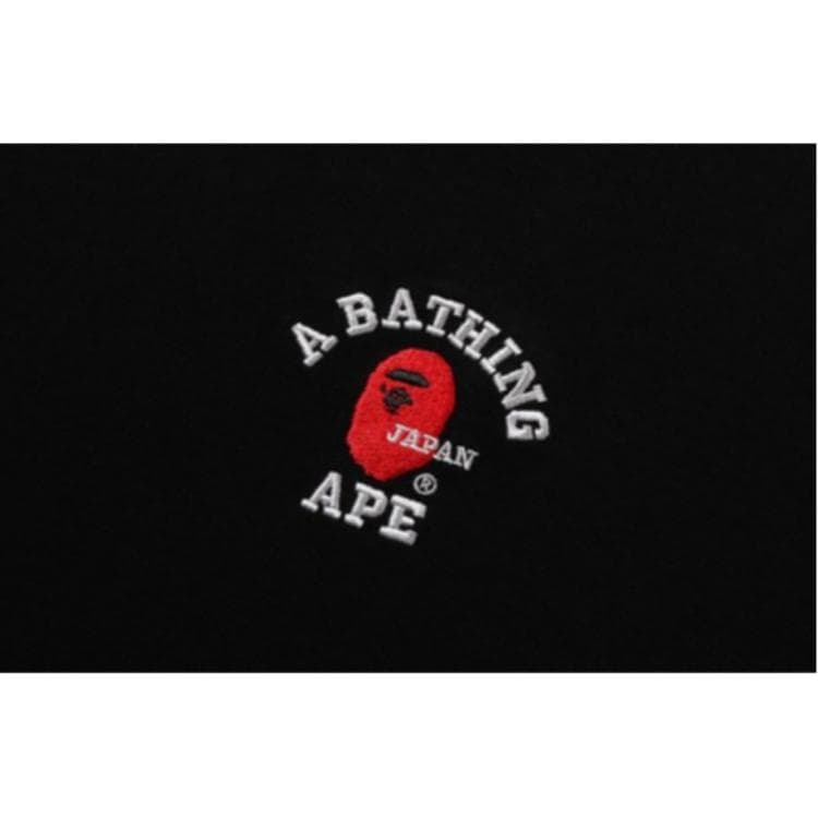 Футболка A BATHING APE COLLEGE One POINT Вышивка Футболка Унисекс - изображение 2