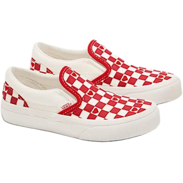 Кроссовки Vans Classic Slip ON Низкий Топ Скейтборд Обувь Красная Детская - изображение 2