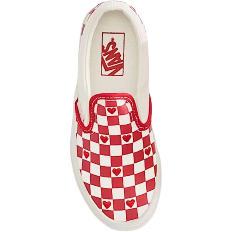 Кроссовки Vans Classic Slip ON Низкий Топ Скейтборд Обувь Красная Детская - изображение 3