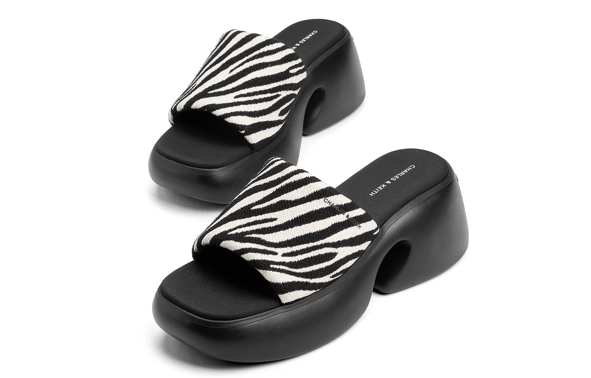 Сандалии CHARLESKEITH ck 7.5cm BLACK TEXTUREDChalk - изображение 3