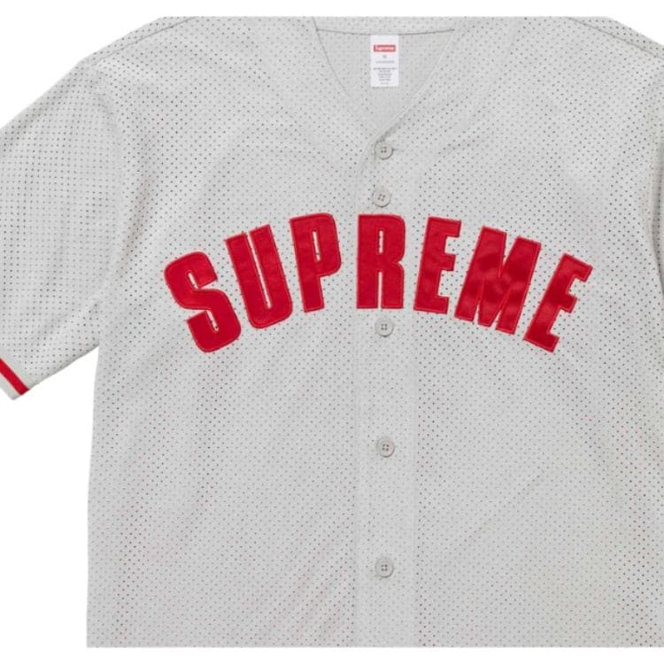 Футболка Supreme SS24 WEEK13 ULTRASUEDE MESH BASEBALL JERSEY T - изображение 2