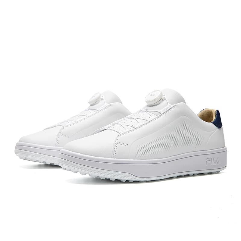 Кроссовки для гольфа FILA GF 1911 Trainer Износостойкий Дышащий Легкий Низкий Топ Гольф Обувь Мужская FILA Белый Пыльно-Синий - изображение 3