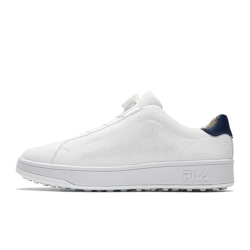 Кроссовки для гольфа FILA GF 1911 Trainer Износостойкий Дышащий Легкий Низкий Топ Гольф Обувь Мужская FILA Белый Пыльно-Синий - изображение 1
