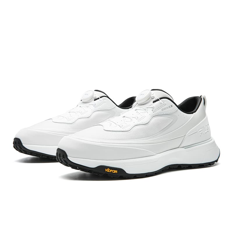 Кроссовки для гольфа FILA GF 1911 Trainer Износостойкий Дышащий Легкий Низкий Топ Гольф Обувь Мужская Ярко-Белый - изображение 3