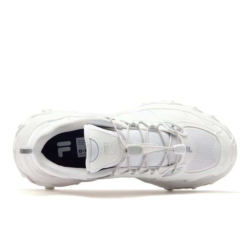 Кроссовки FILA FUSION FUSIONEER Низкие массивные кроссовки женские Ярко-белый Космический серебряный - изображение 4