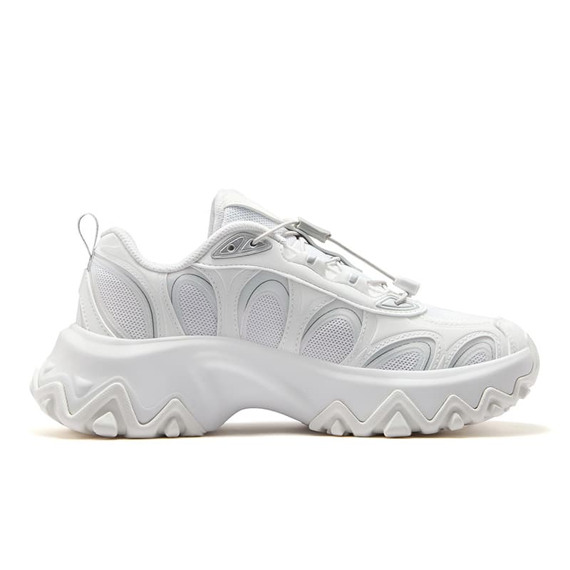 Кроссовки FILA FUSION FUSIONEER Низкие массивные кроссовки женские Ярко-белый Космический серебряный - изображение 2