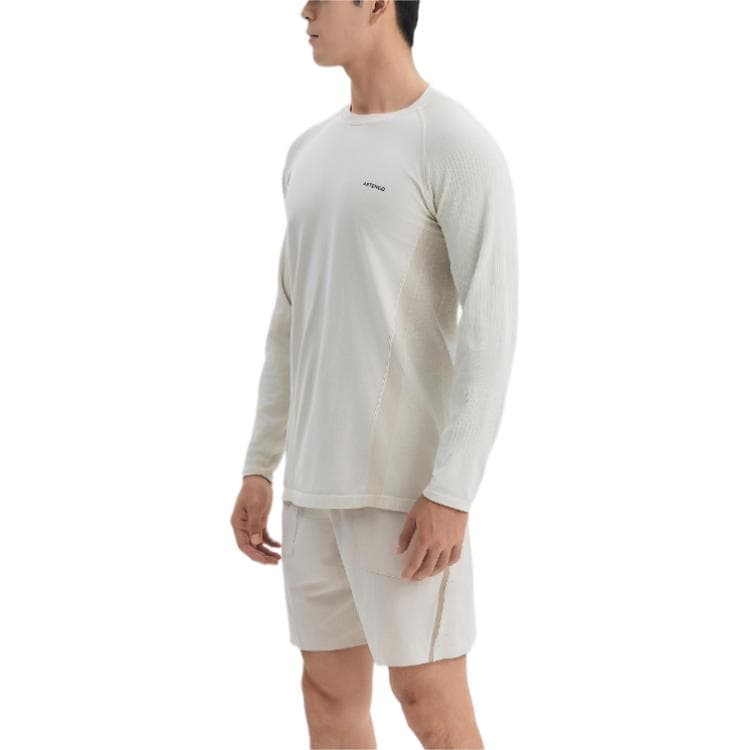 Футболка DECATHLON ARTENGO T Рубашка Мужская Светло-Белая Мел-Серый Экрю - изображение 6