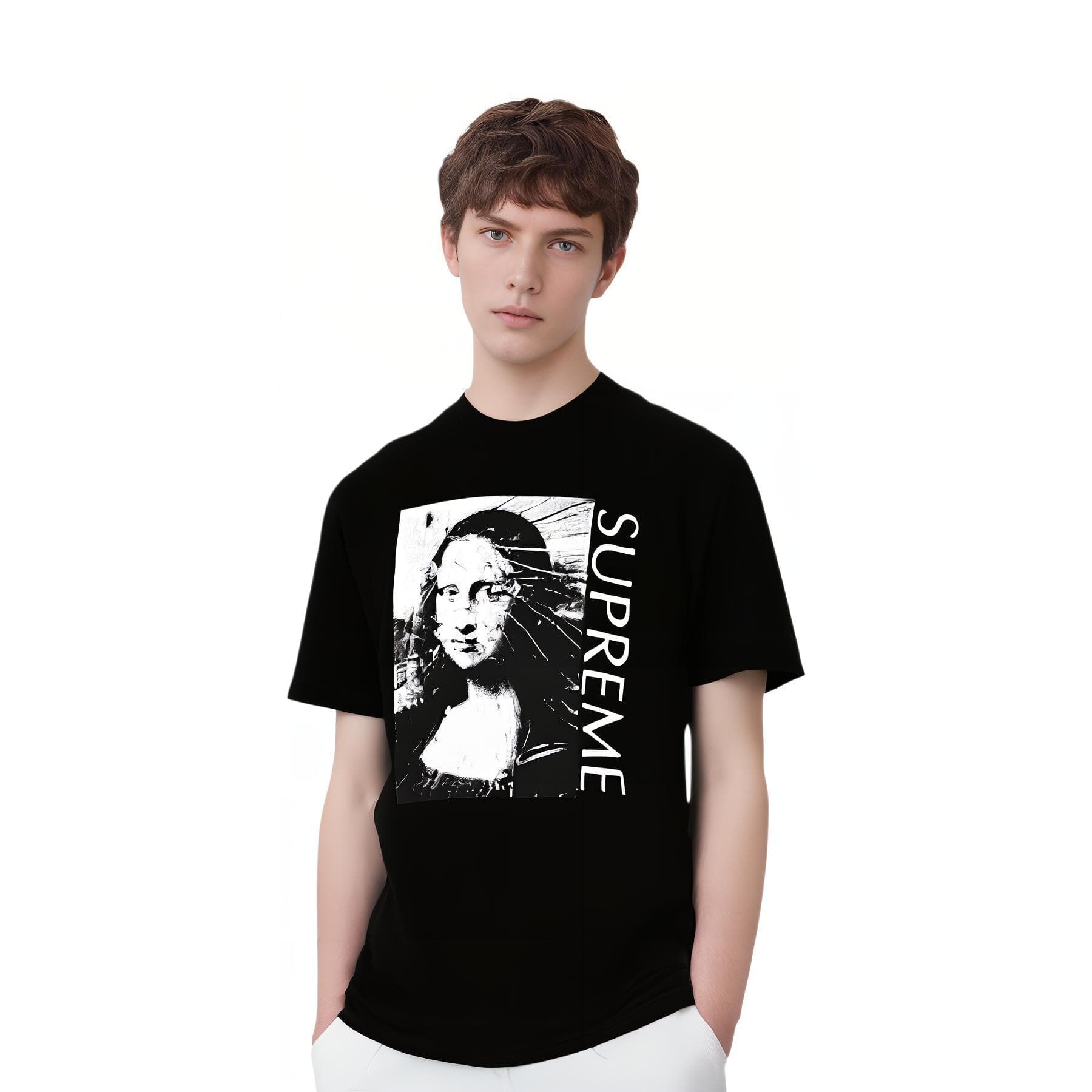 Футболка Supreme Mona Lisa Print Tee Black - изображение 2