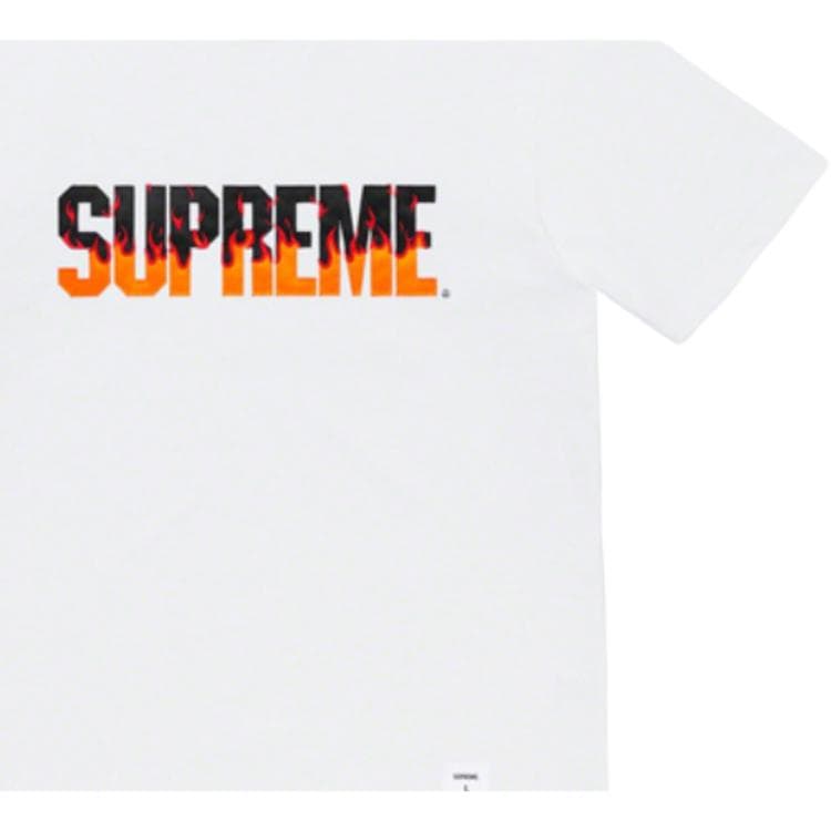 Футболка Supreme Flame S/S Top White - изображение 3