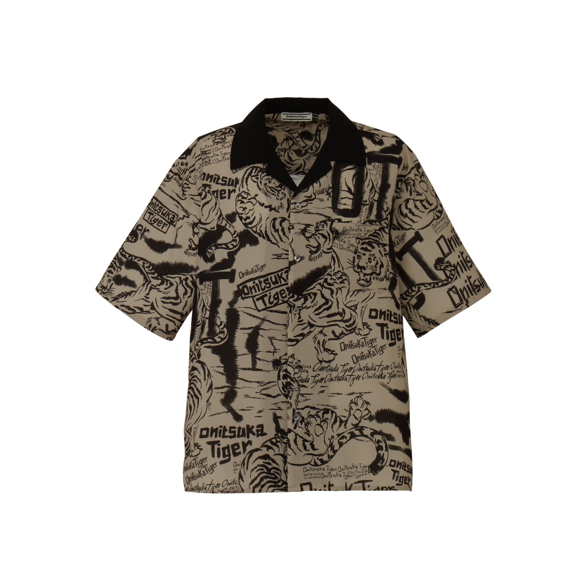 Рубашка Onitsuka Tiger PRINTED Рубашка Мужская Бежевая - изображение 1