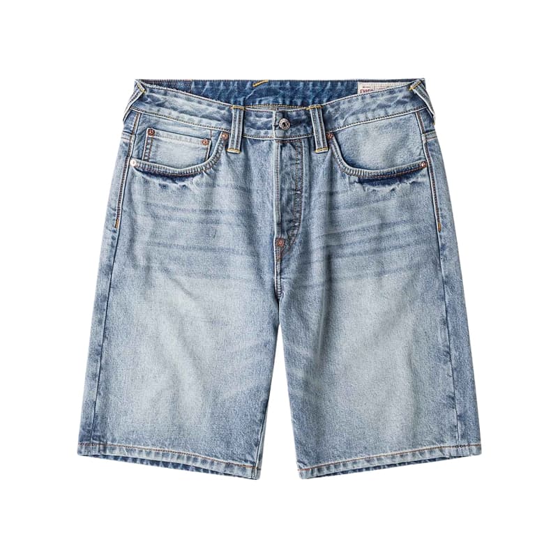 Джинсовые шорты Evisu Джинсовые синие мужские джинсовые шорты - изображение 2
