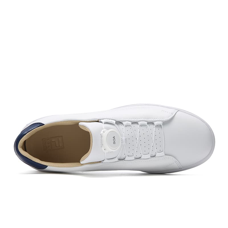 Кроссовки для гольфа FILA GF 1911 Trainer Износостойкий Дышащий Легкий Низкий Топ Гольф Обувь Мужская FILA Белый Пыльно-Синий - изображение 4