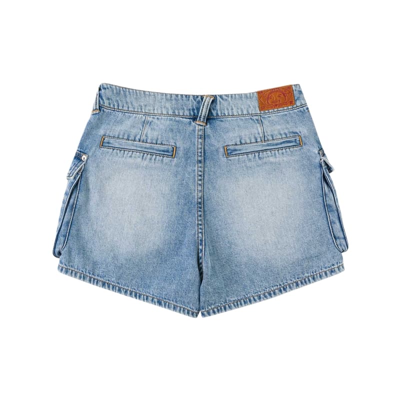 Evisu Джинсовые синие женские джинсовые шорты - изображение 2