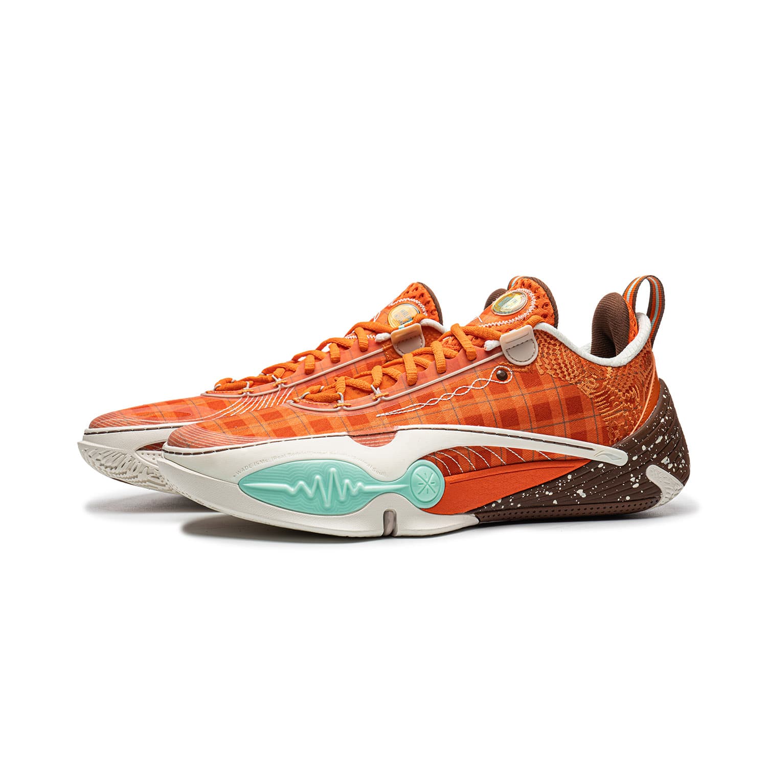Кроссовки для баскетбола Li-Ning Wade All City 14 Устойчивая поддержка с анти-торсионом, удобная посадка, амортизация, противоскользящая износостойкая, отскок, лоу-топы, профессиональные баскетбольные кроссовки, мужские, оранжевый - изображение 3